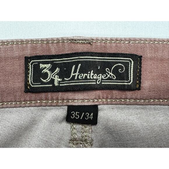 34 Heritage Men's Courage Mid-Rise Straight Pink Jeans - Size 35x34 (35x29) - Picture 4 of 5